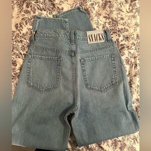 NWT MOTHER Light Blue Straight Leg Jeans